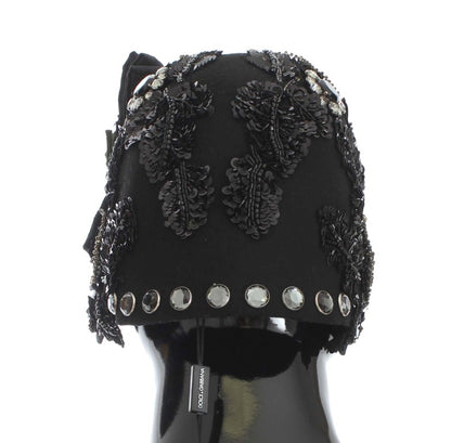Chapeau Broche Cerises Dorées Cristaux Noirs Dolce & Gabbana