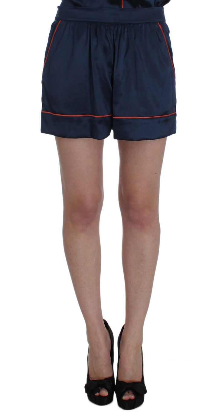 Short Dolce & Gabbana en soie bleue extensible pour femme