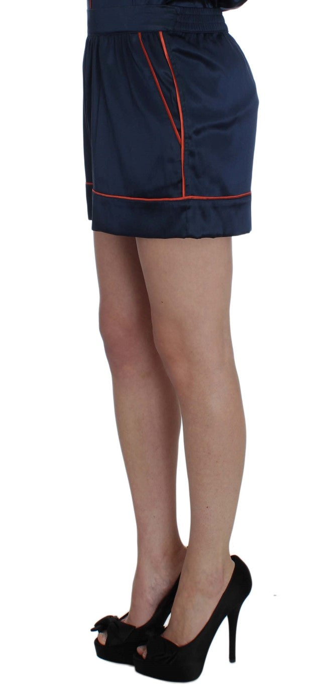 Short Dolce & Gabbana en soie bleue extensible pour femme