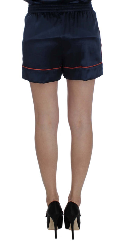 Short Dolce & Gabbana en soie bleue extensible pour femme