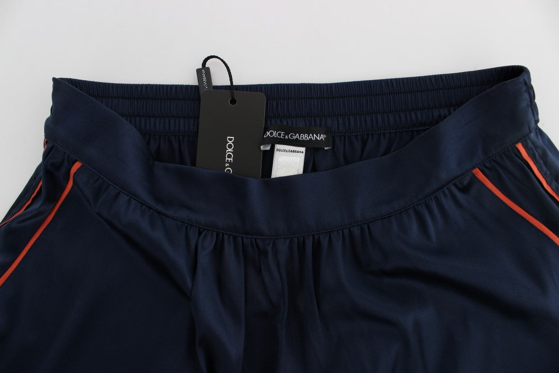 Short Dolce & Gabbana en soie bleue extensible pour femme