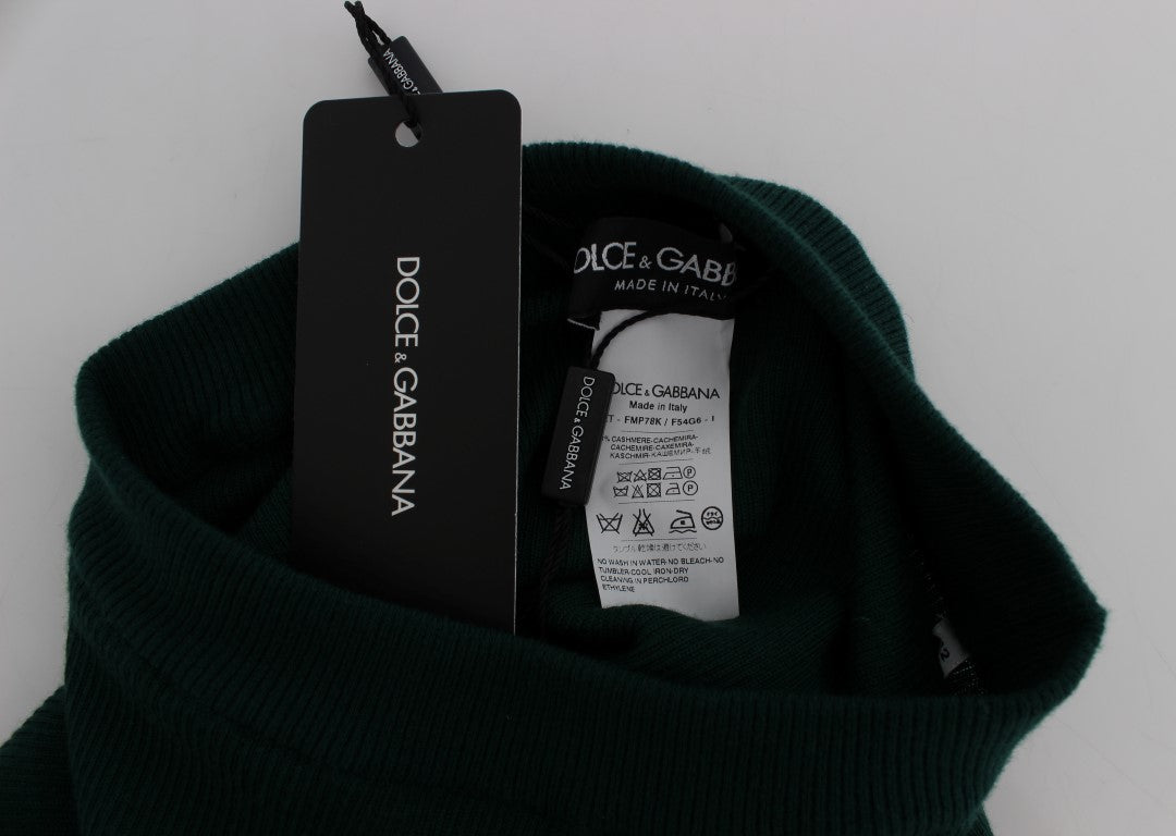 Pantalon moulant Dolce & Gabbana en cachemire stretch vert