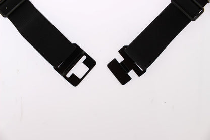 Dolce & Gabbana Ceinture large en soie argentée avec plastron