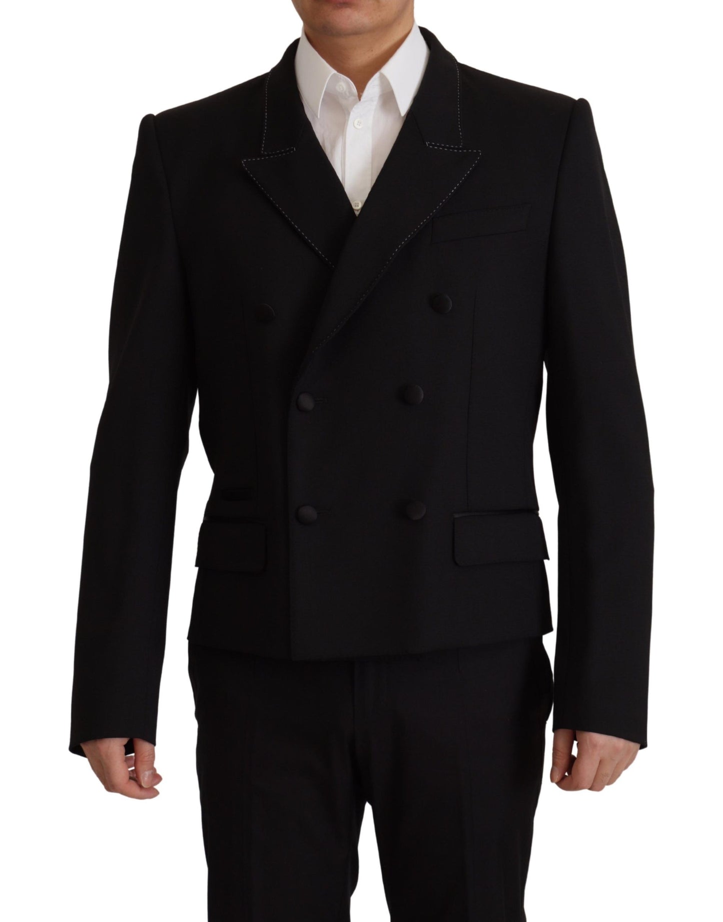 Dolce & Gabbana Manteau Blazer Croisé Noir