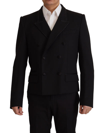 Dolce & Gabbana Manteau Blazer Croisé Noir
