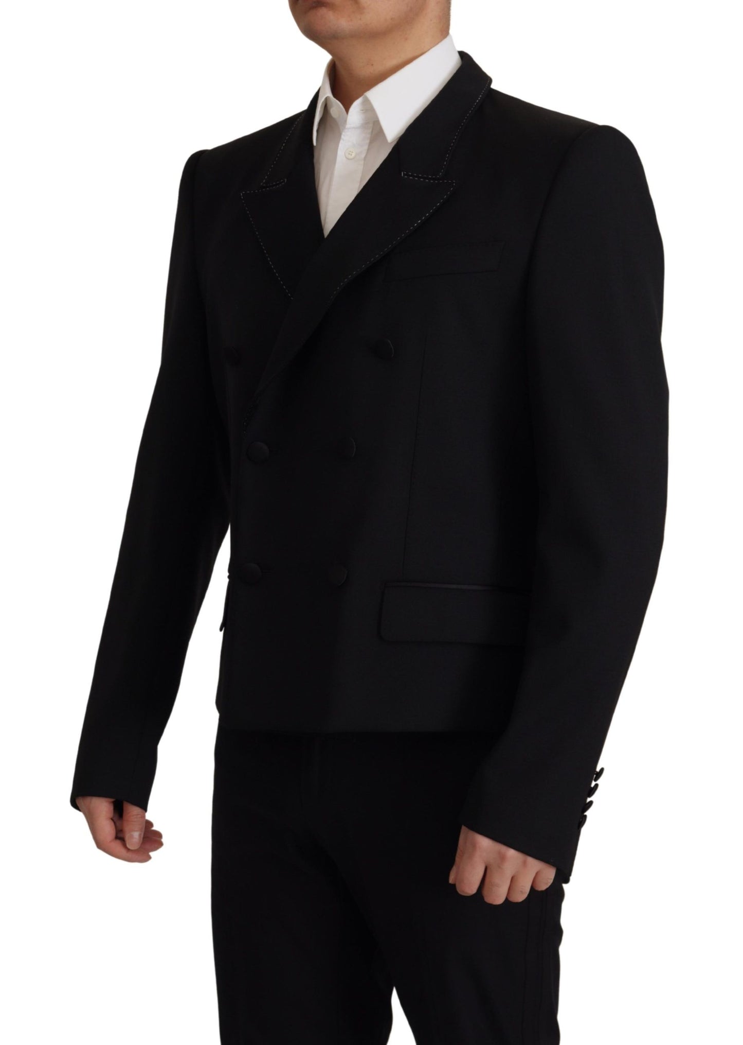 Dolce & Gabbana Manteau Blazer Croisé Noir