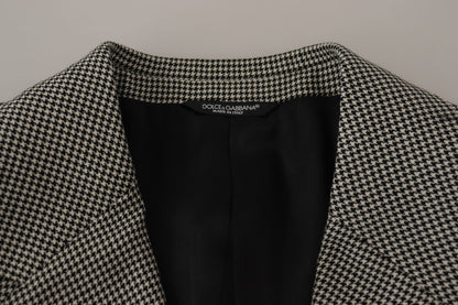 Blazer Dolce & Gabbana gris à carreaux coupe droite