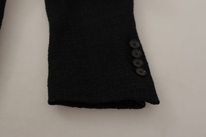 Dolce & Gabbana Manteau Blazer Homme Noir à Boutonnage Simple