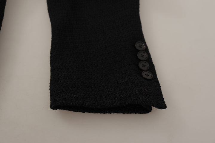 Dolce & Gabbana Abrigo cruzado de un solo botón para hombre Blazer negro