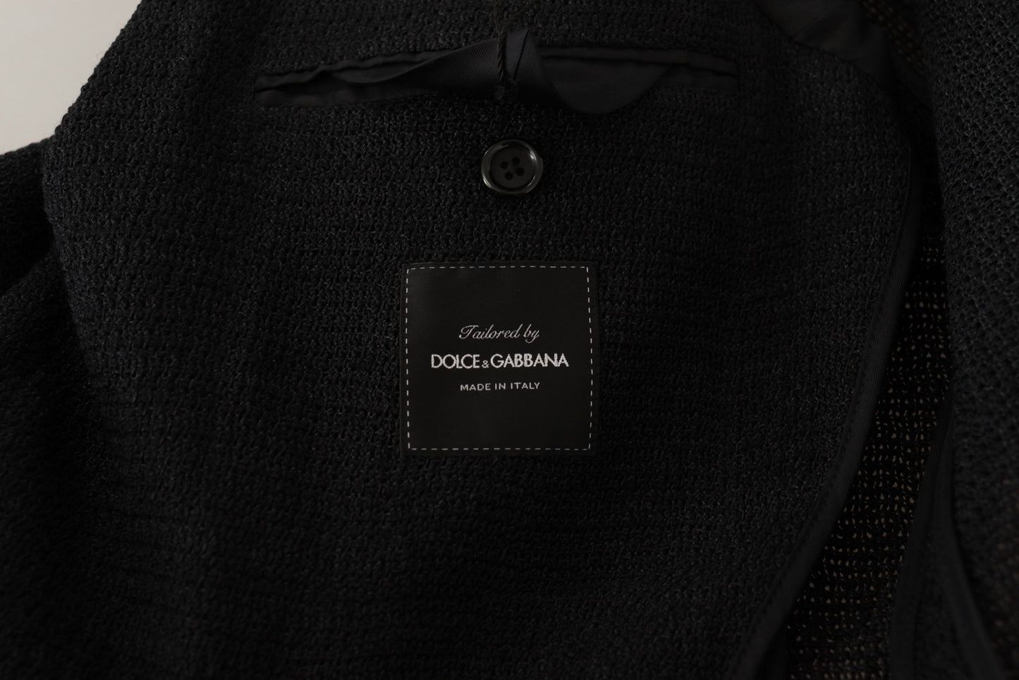 Dolce & Gabbana Manteau Blazer Homme Noir à Boutonnage Simple