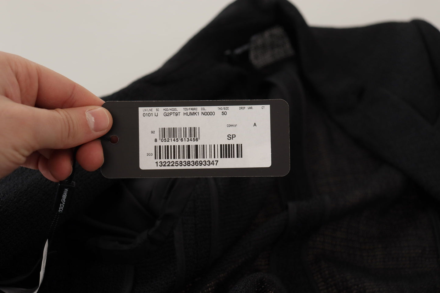 Dolce & Gabbana Manteau Blazer Homme Noir à Boutonnage Simple