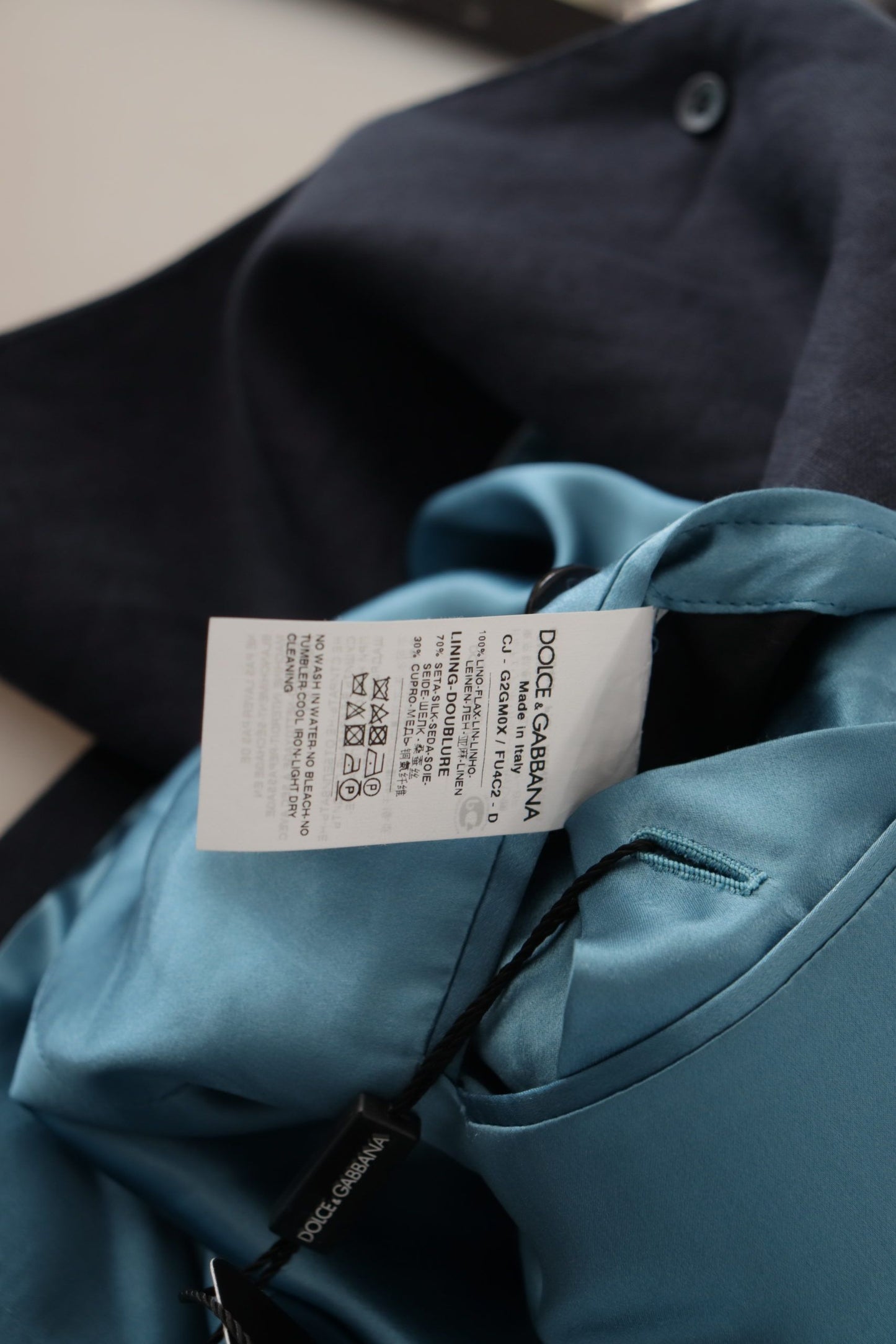 Veste Blazer Manteau Dolce & Gabbana Bleu Foncé ALTA SARTORIA