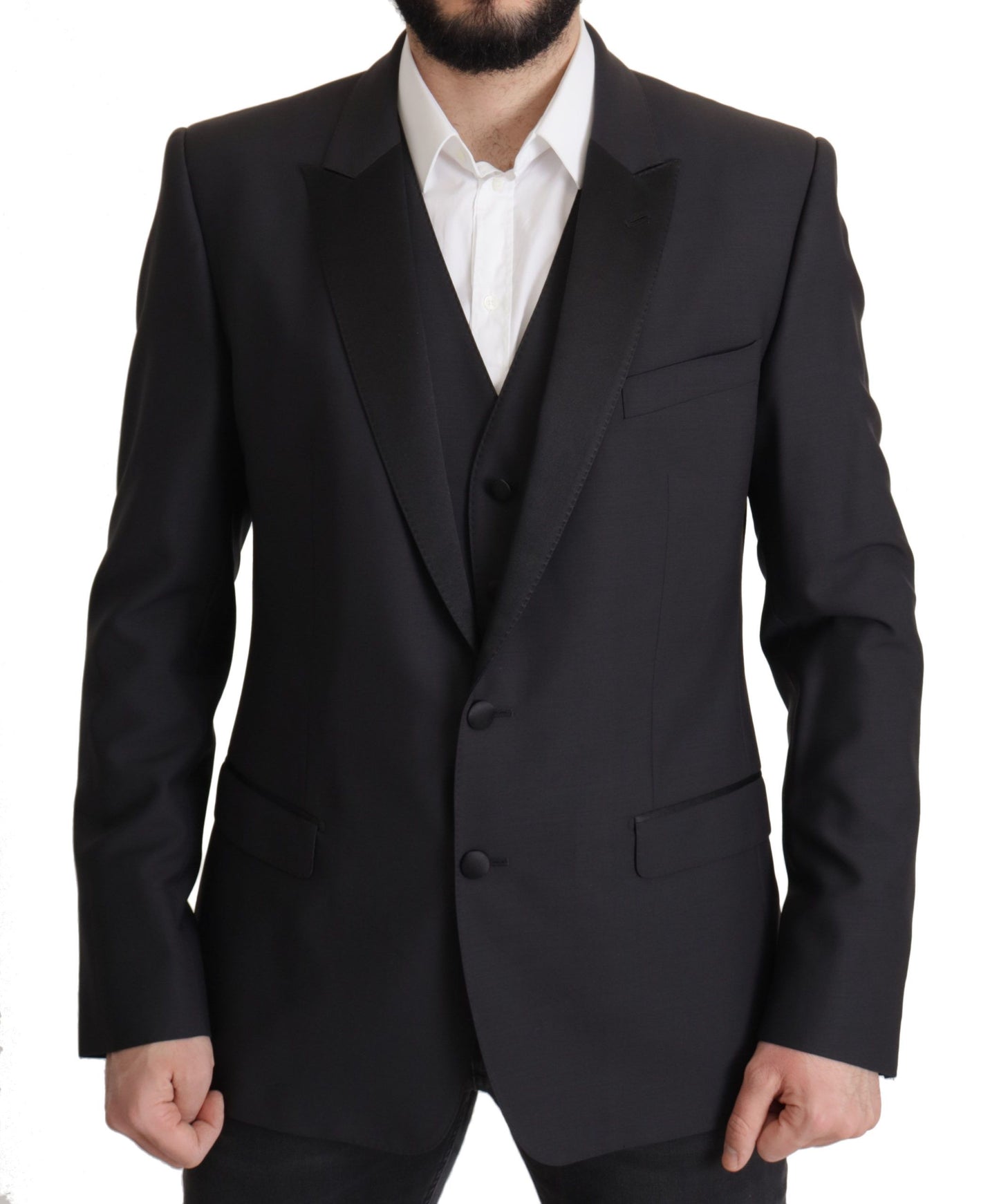 Blazer Dolce & Gabbana bleu foncé MARTINI à simple boutonnage