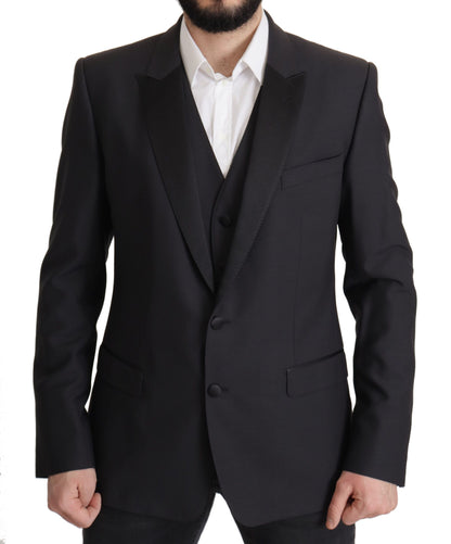 Blazer Dolce & Gabbana bleu foncé MARTINI à simple boutonnage