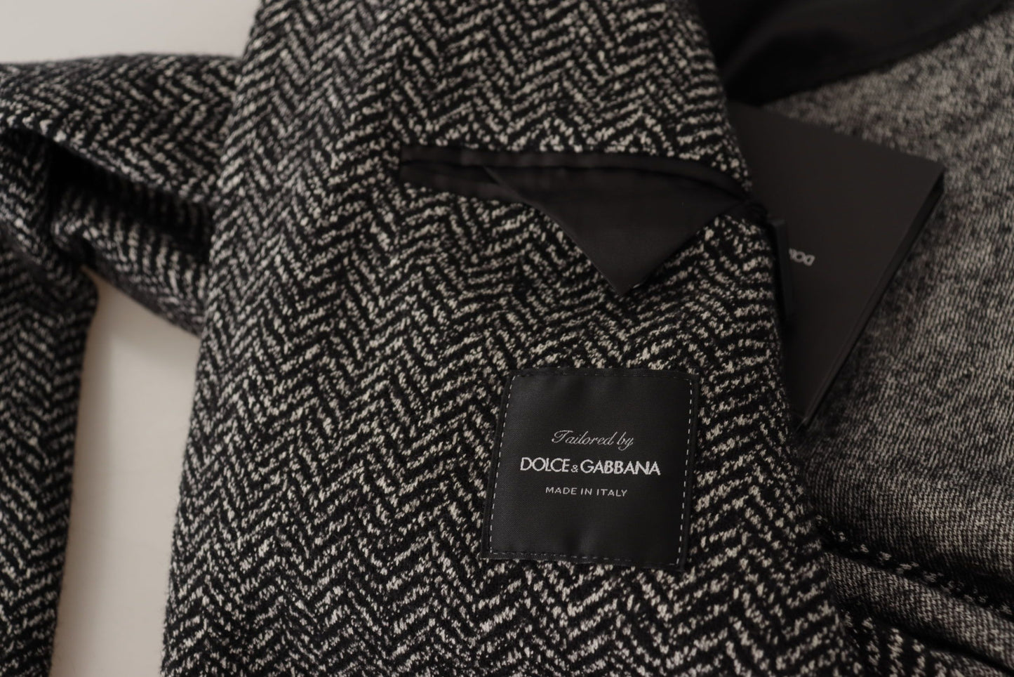 Blazer Dolce & Gabbana gris en coton fantaisie à simple boutonnage