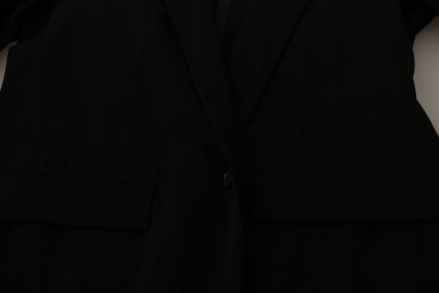 Manteau-blazer simple boutonnage en laine noire Dolce & Gabbana