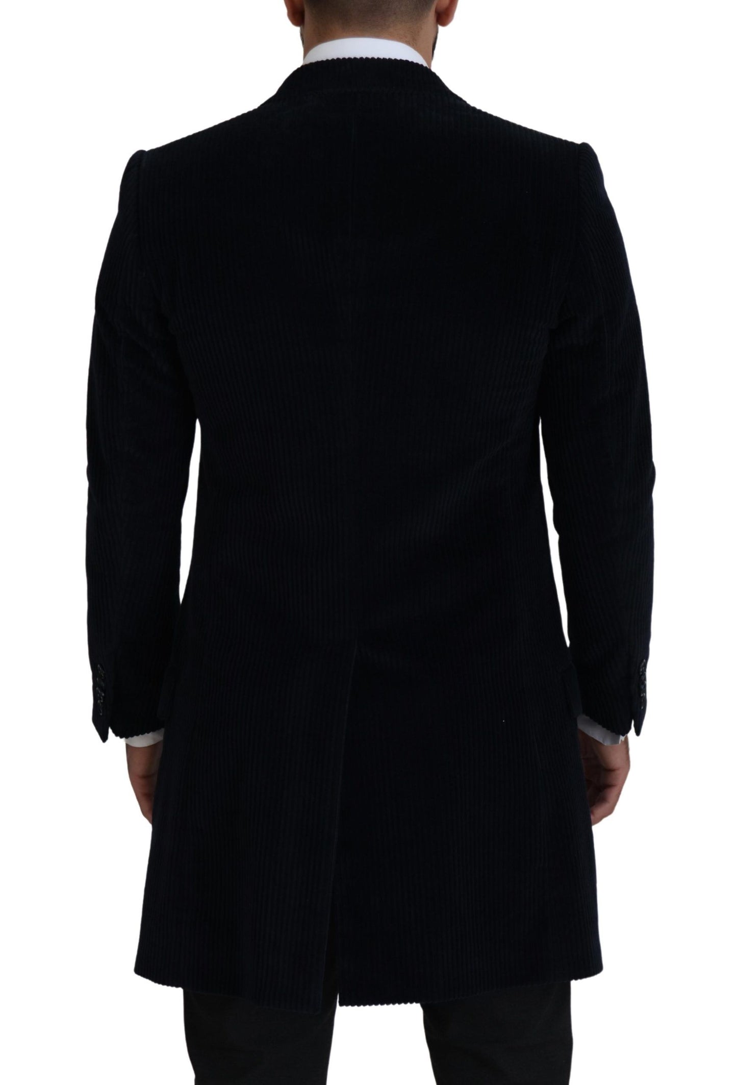 Dolce & Gabbana Manteau long homme en coton noir