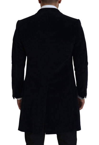Dolce & Gabbana Manteau long homme en coton noir
