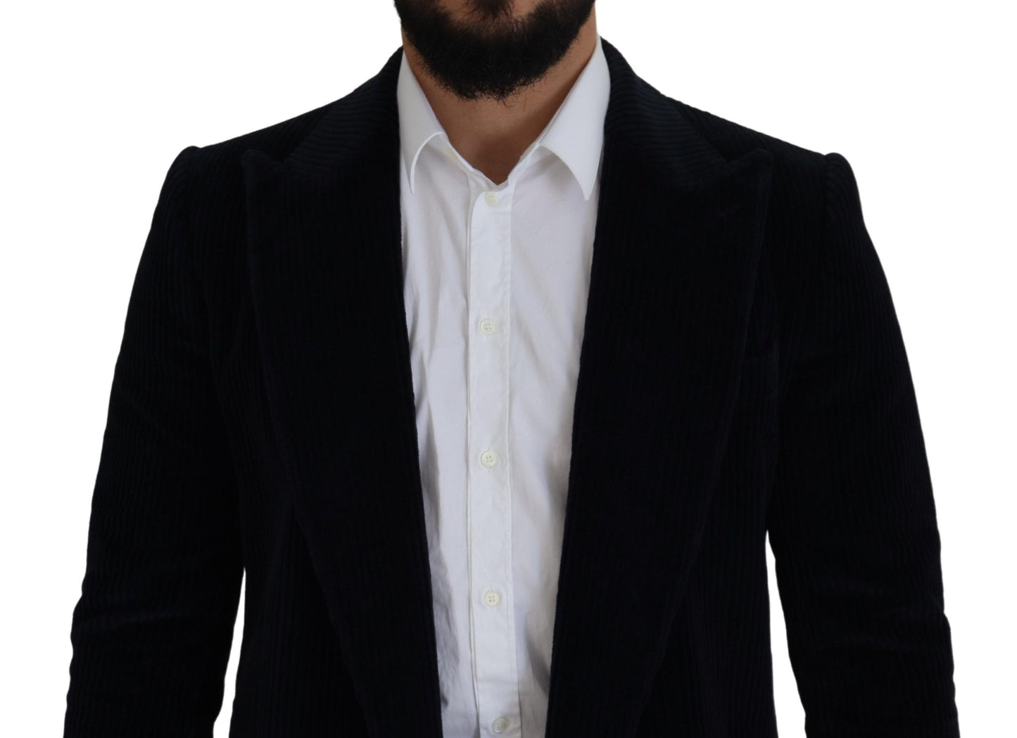Dolce & Gabbana Manteau long homme en coton noir