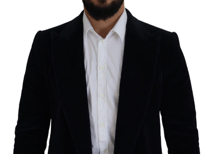 Dolce & Gabbana Manteau long homme en coton noir