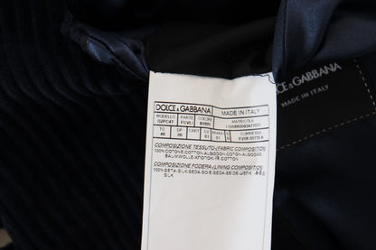 Dolce & Gabbana Manteau long homme en coton noir