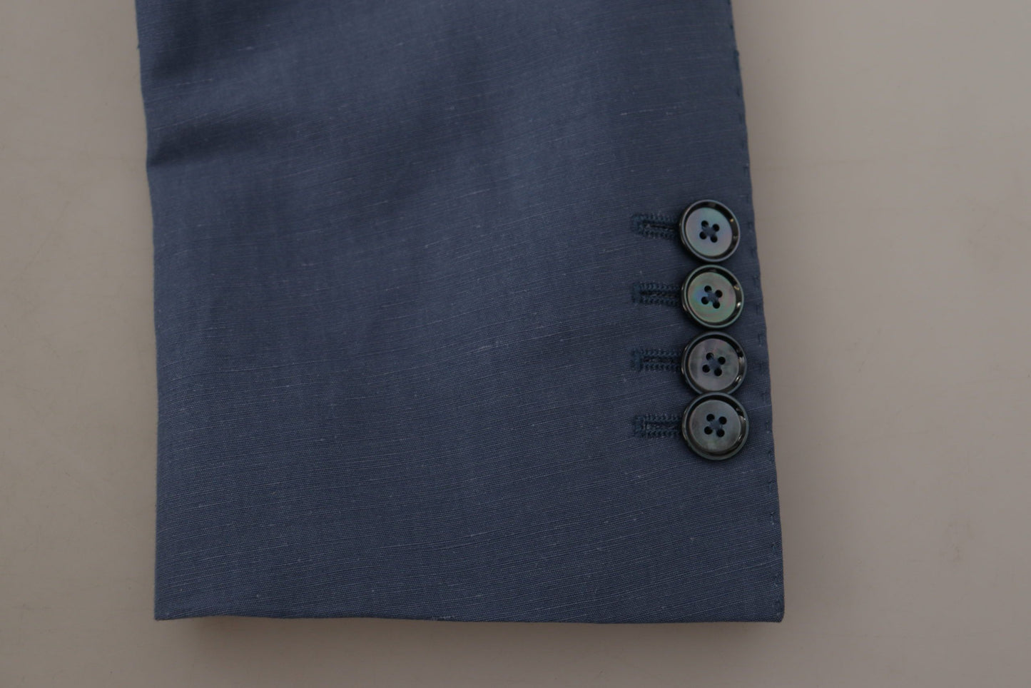 Veste Blazer Bleu Droite à Logo Dolce & Gabbana