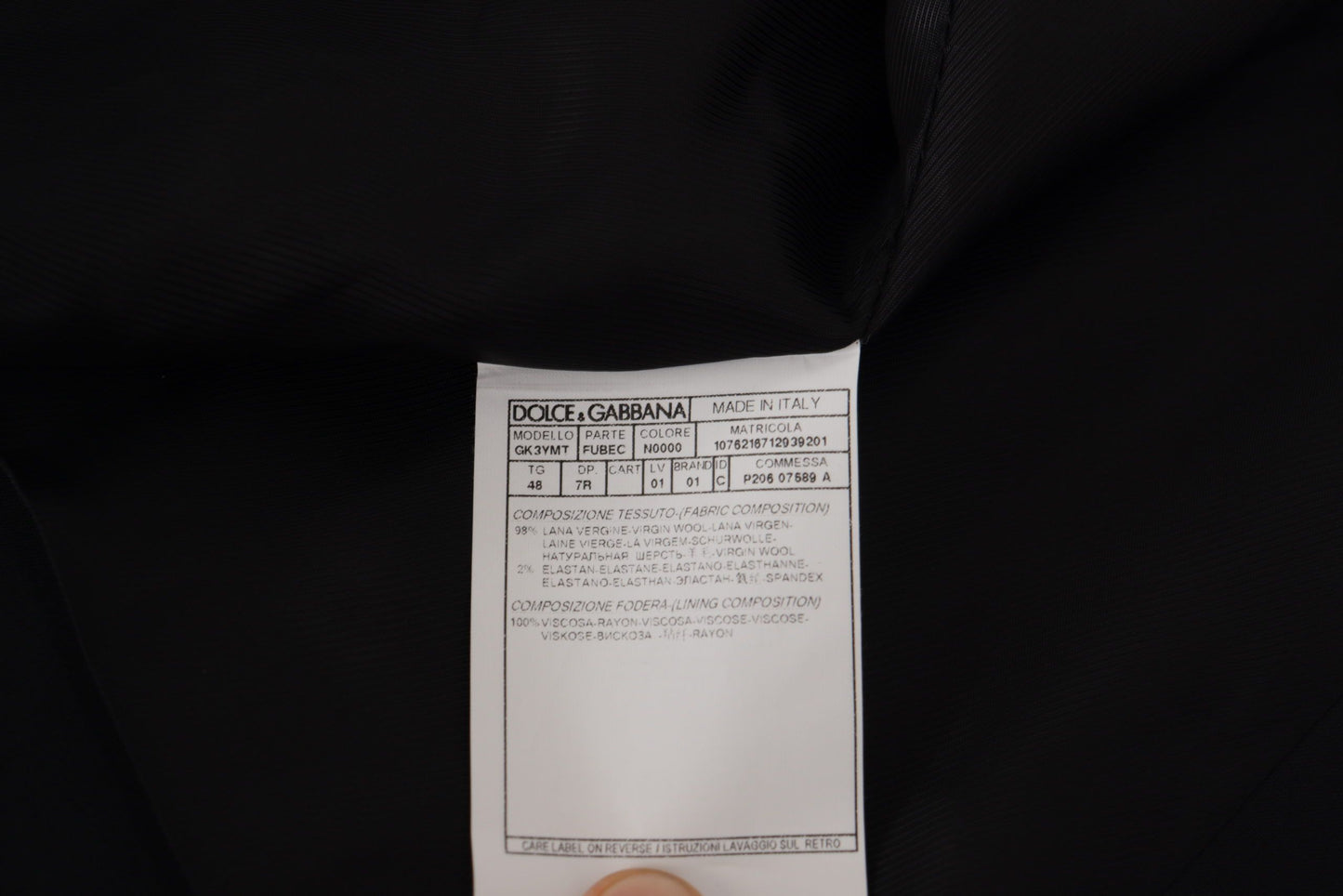 Blazer Dolce & Gabbana Martini 2 pièces noir (veste et gilet)