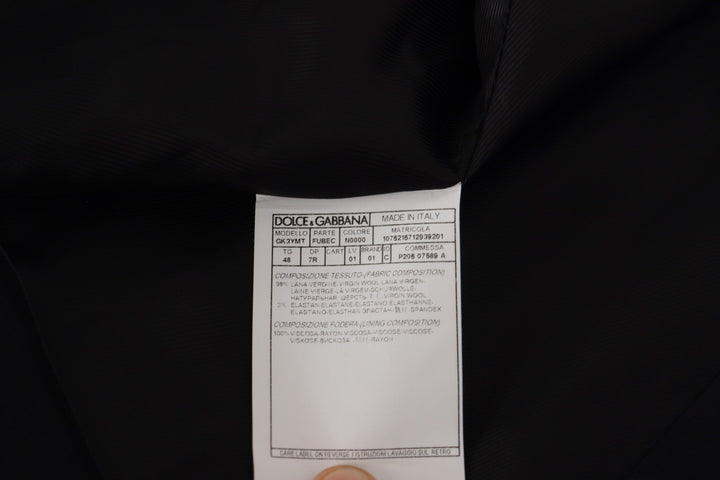 Dolce & Gabbana Chaleco Chaqueta Negro 2 Piezas Saco MARTINI