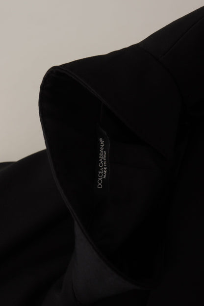 Veste blazer Dolce & Gabbana noire en laine, simple boutonnage