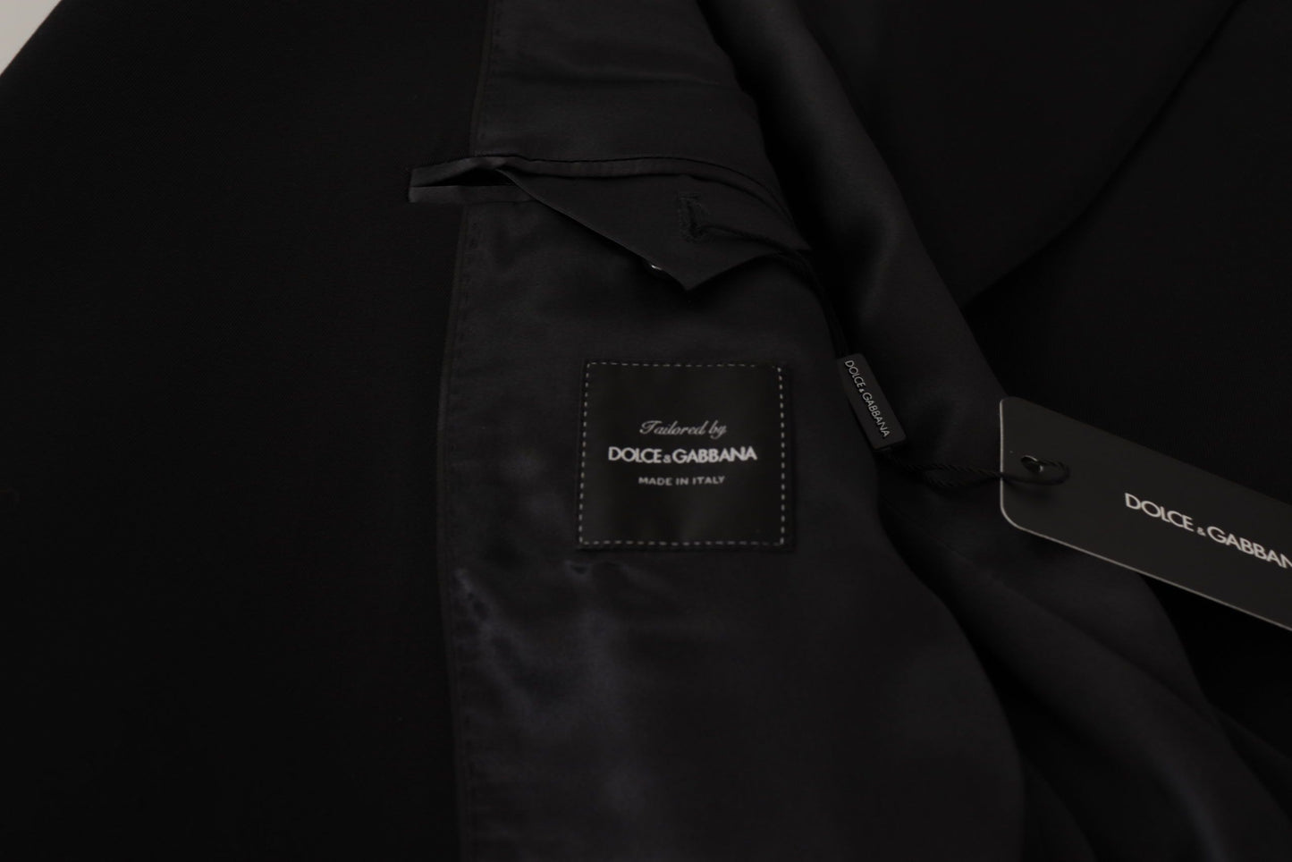 Veste blazer Dolce & Gabbana noire en laine, simple boutonnage