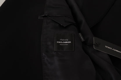 Veste blazer Dolce & Gabbana noire en laine, simple boutonnage