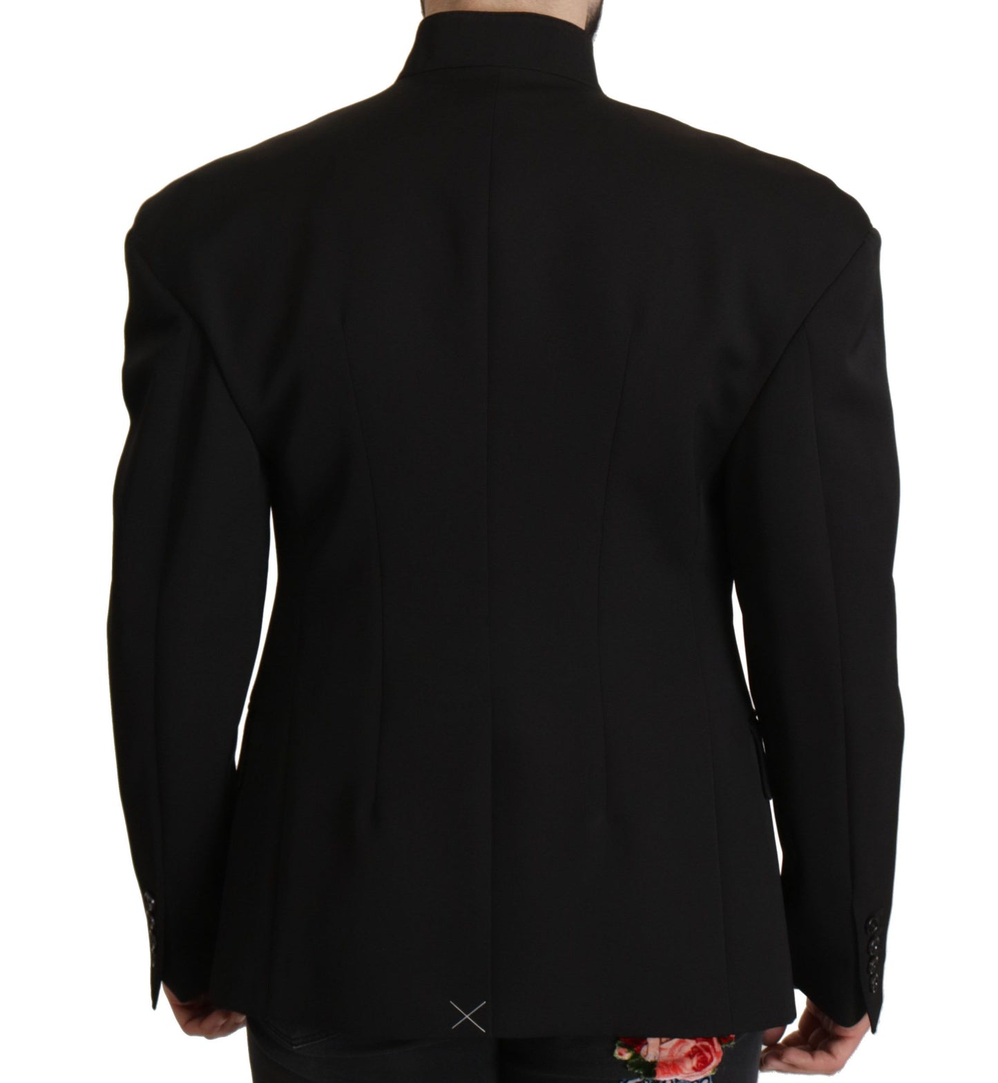 Veste blazer Dolce & Gabbana noire en laine, simple boutonnage