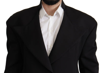 Chaqueta blazer de lana negra de botonadura sencilla de Dolce & Gabbana