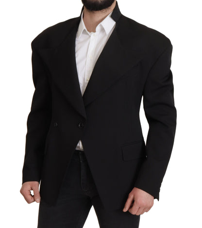 Chaqueta blazer de lana negra de botonadura sencilla de Dolce & Gabbana