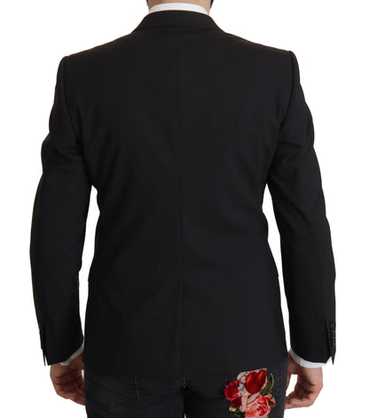 Veste Dolce & Gabbana noire à simple boutonnage, blazer MARTINI