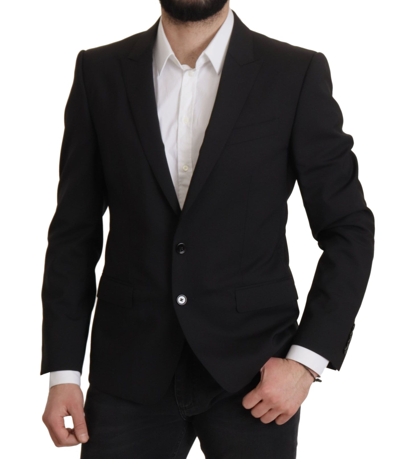Veste Dolce & Gabbana noire à simple boutonnage, blazer MARTINI