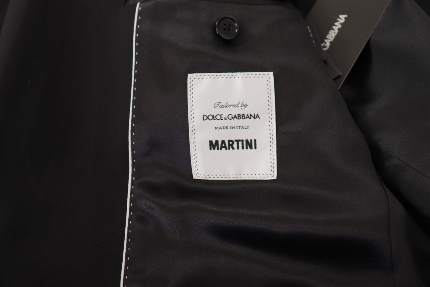 Veste Dolce & Gabbana noire à simple boutonnage, blazer MARTINI