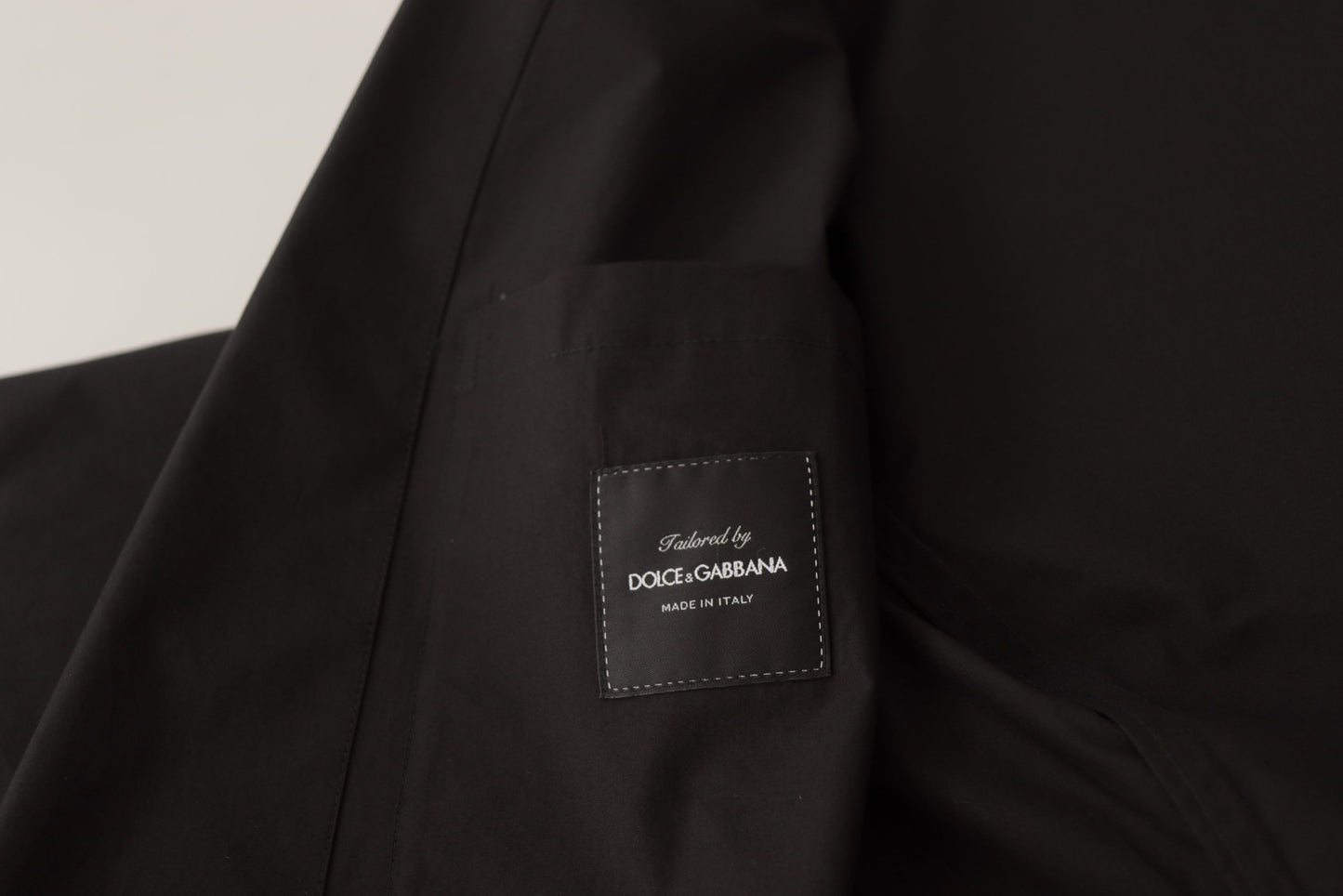 Veste de blazer Dolce & Gabbana noire en coton à simple boutonnage