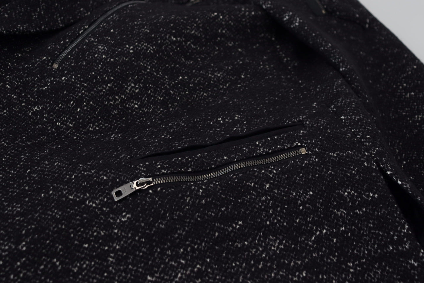 Veste Homme Croisée en Laine Noire Dolce & Gabbana
