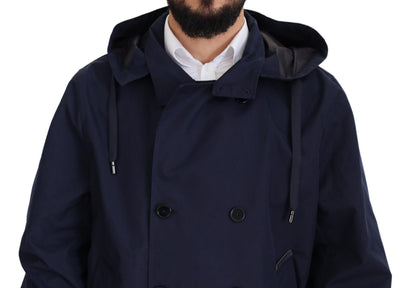 Veste croisée à capuche bleue Dolce & Gabbana