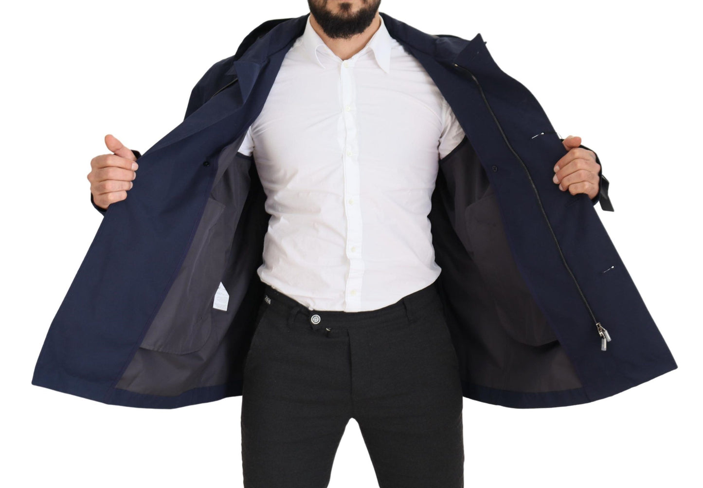 Veste croisée à capuche bleue Dolce & Gabbana