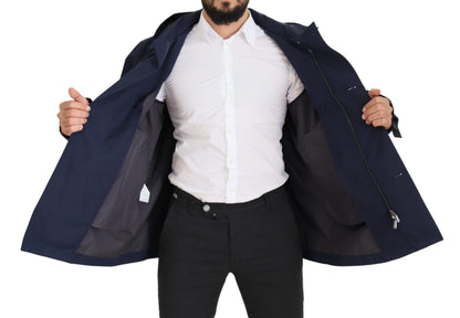 Veste croisée à capuche bleue Dolce & Gabbana