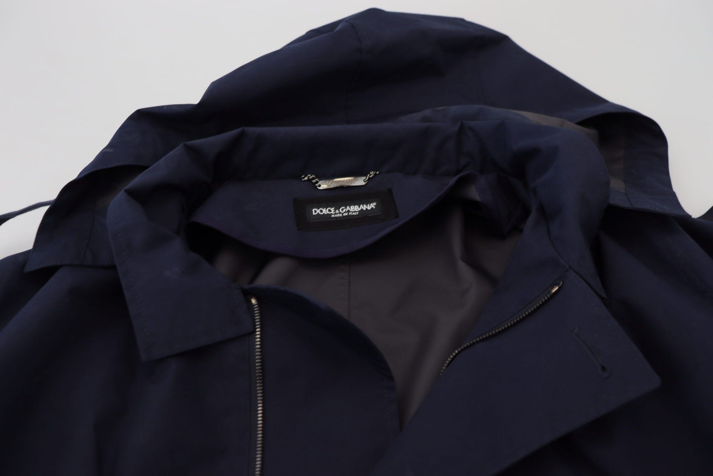 Veste croisée à capuche bleue Dolce & Gabbana
