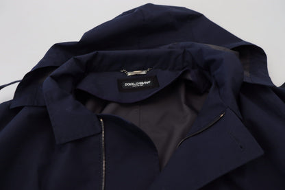 Veste croisée à capuche bleue Dolce & Gabbana