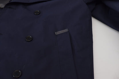 Veste croisée à capuche bleue Dolce & Gabbana
