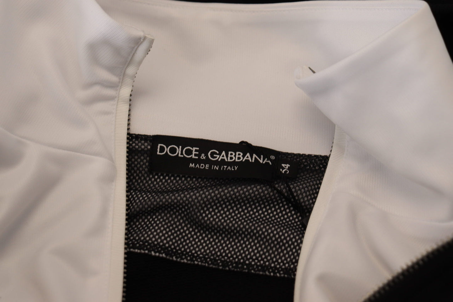 Veste à capuche zippée Dolce & Gabbana en polyester noir