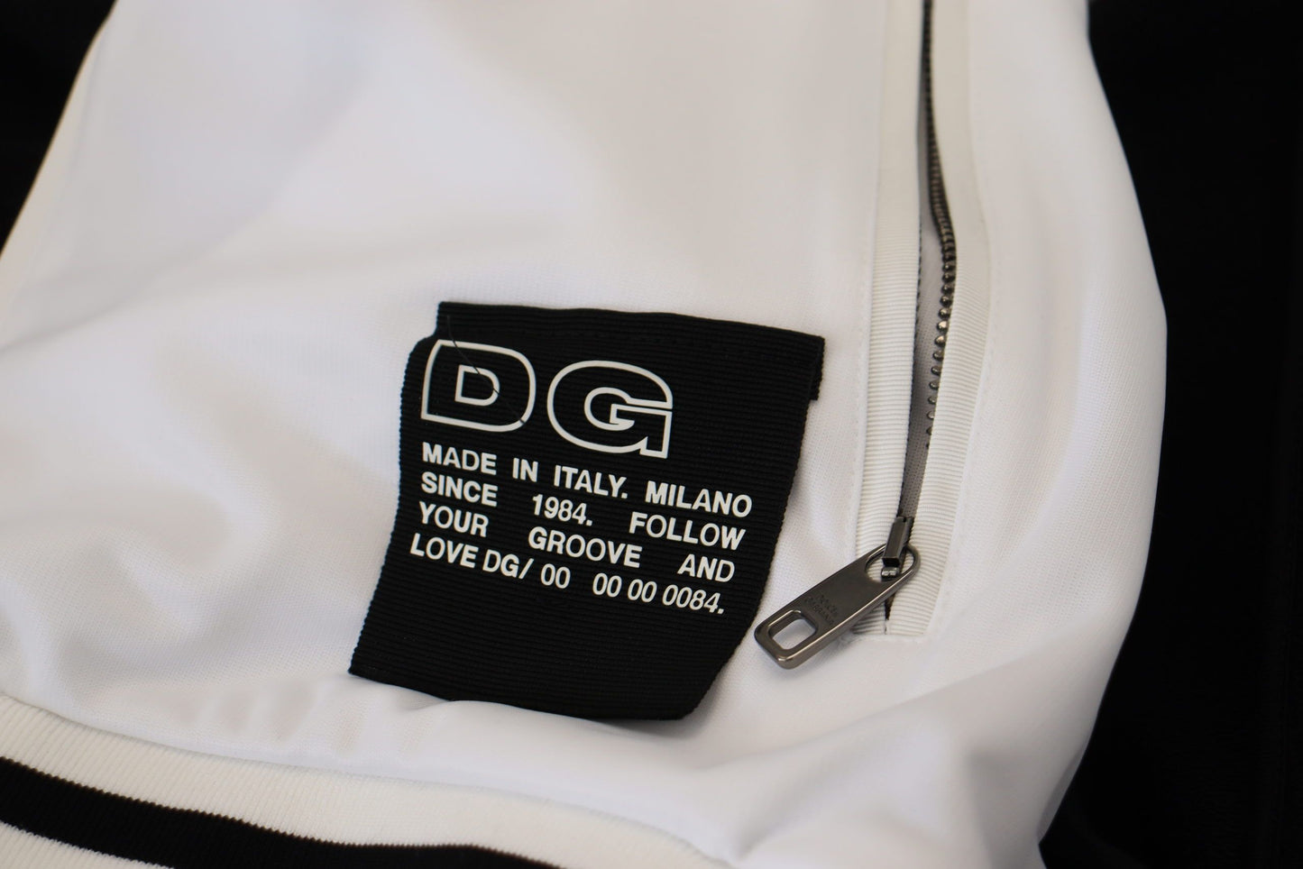 Veste à capuche zippée Dolce & Gabbana en polyester noir