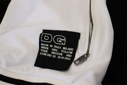 Veste à capuche zippée Dolce & Gabbana en polyester noir