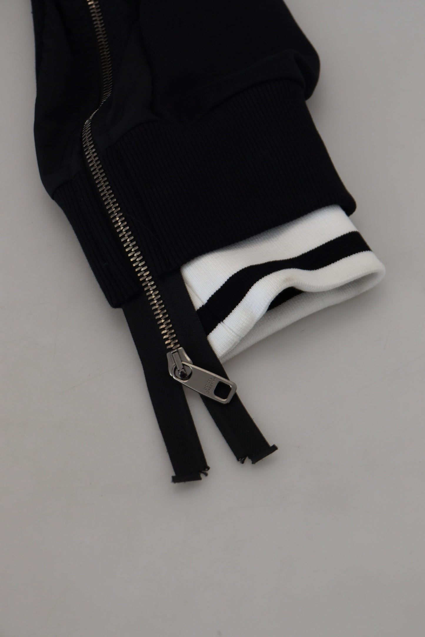 Veste à capuche zippée Dolce & Gabbana en polyester noir