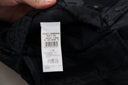 Veste sans manches Dolce & Gabbana en nylon noir à fermeture éclair intégrale